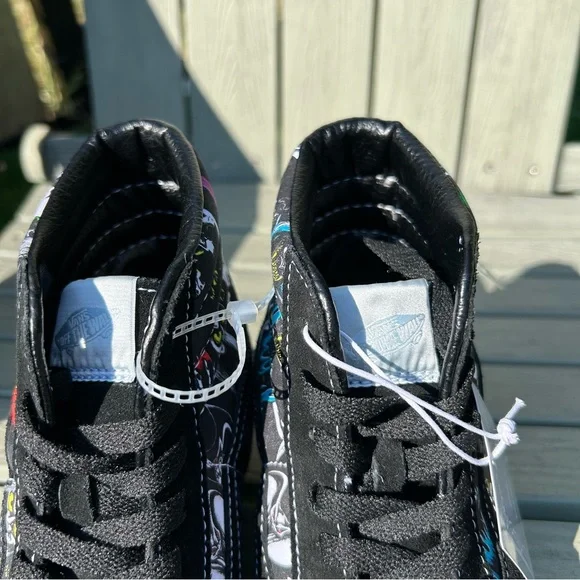 Vans X Disney 100th Villains Sk8Hi Shoes Men's Size 7.5 Womens 9 Black Sneakers - Picture 12 of 15